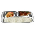 thumbnail image 3 of Stainless Steel Divided Dinner Tray Lunch Container Food Plate for School Canteen 3/4/5 Section, 3 of 8