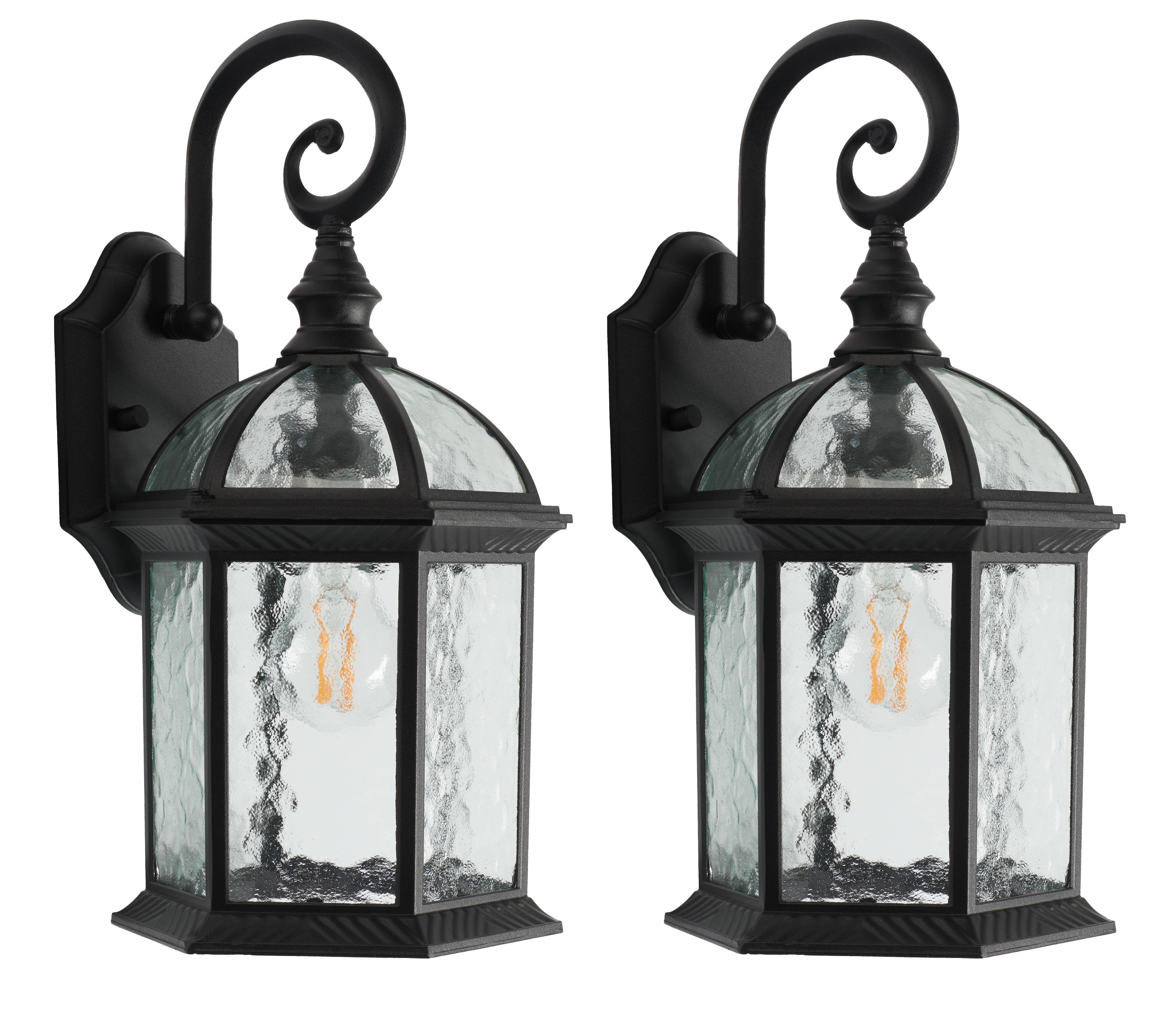 SAFAVIEH Falyn 2-Light A19 Black Steel Wall Sconce with Black Shade, Set of 2