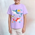 thumbnail image 2 of Zshosam Toddler Boys Clothes Toddler Boy Cute Graphic T-Shirt Kids Baby Funny Print Shirt Short Sleeve Summer Tee Tops Size 7T 8T,(Purple 7-8 Years), 2 of 4