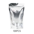 thumbnail image 2 of YardChic 100Pack Silver Resealable Mylar Bags with Clear Window, Mylar Bags for Food Storage, Stand Up Pouches with Tear Notch, Reclosable Zipper Storage Bags, Sealable Treat Bags for Snack, Jewelry, 2 of 4