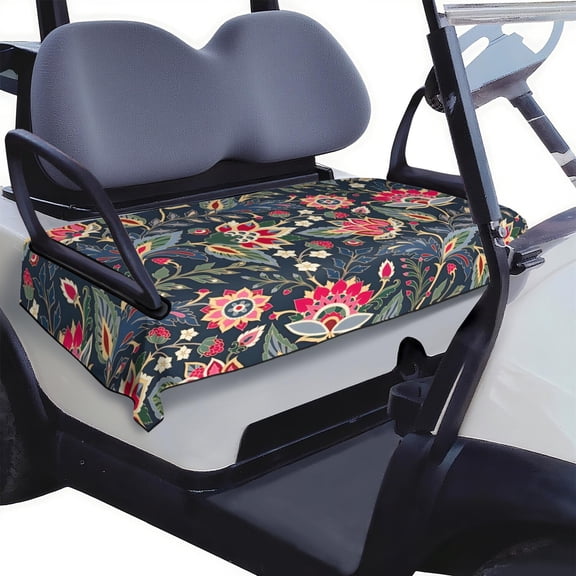 Durable Flowers 51" x 31" Golf Cart Front Seat Cover, Protective Towel Style Cover for Bench Seats on Golf & Utility Terrain Vehicles