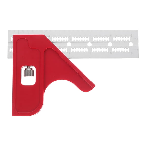 Baluue Multi-Functional Woodworking Ruler with Aluminum Alloy Protractor and Clear Measurement Scale for Precision