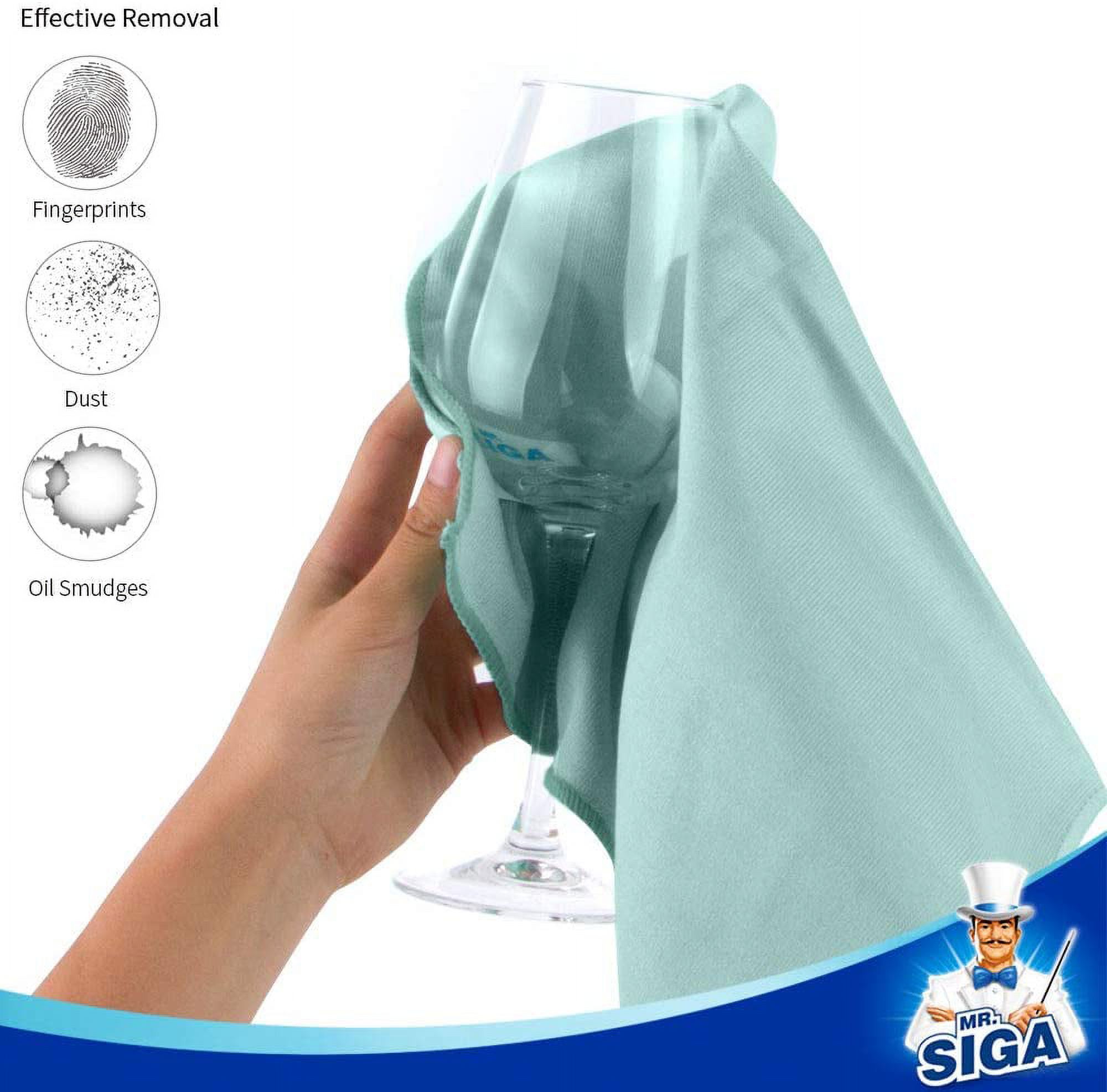 MR.Siga Ultra Fine Microfiber Cloths for Home, Car, and Glass,Pack of 6, 35 x 40 cm 13.7" x 15.7" - image 5 of 8