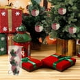 thumbnail image 4 of ToyKingdee Christmas Plaid Ball Ornaments - Black & Red Buffalo Plaid Fabric Ball Ornaments with Pine Cones and Greenery, Plaid Christmas Tree Hanging Balls Ornament, 4 of 6