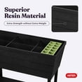 thumbnail image 5 of Keter Urban Bloomer 32" x 15" x 31" Durable Resin Raised Garden Bed with Self-Watering and Drainage System Kit, Gray, 5 of 11