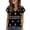 Black-1, variant on Satin Shirts for Women Summer Short Sleeve V Neck Floral Print Silk Shirt Dressy Casual Blouse Work T Shirts