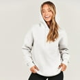 thumbnail image 6 of Viikei Sweatshirts for Women Plus Size,Women's New Fall and Winter Color Blocking Long-sleeved Hooded Loose Large Size Casual Sweater Women White L, 6 of 9