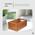 thumbnail image 4 of Supvox Wooden Desk Organizer Storage Box Light Brown Wood Display Container 1 Pack for Office and Home, 4 of 5