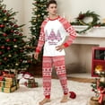 thumbnail image 2 of Family Christmas Pajamas Matching Sets – Red & White Long Sleeve Tops and Pants with 3 Christmas Tree Print, Festive Holiday Xmas PJs Sleepwear for Family, Couples, Men, Women, Adults, 2 of 5
