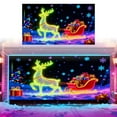 thumbnail image 1 of Pancarta fluorescente para puerta de garaje | Fiestas navideñas | 480 x 210 cm Fondo fotográfico de Papá Noel, 1 of 5