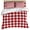 Red, variant on Farmhouse Buffalo Plaid Duvet Cover Set, Red White Checkered Soft Duvet Cover Queen Size Bedding Set 4 Pieces, 1 Quiltcover and 2 Pillowcases with Zipper, 1 Bed Sheet for All Seasons