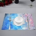 thumbnail image 2 of MKHERT Watercolor Full Moon and Cherry Blossom Tree Landscape Placemats Table Mats for Dining Room Kitchen Table Decoration 12x18 inch,Set of 4, 2 of 4