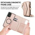 thumbnail image 4 of Decase 2-in-1 Detachable Magnetic Wallet Case Compatible with Samsung Galaxy A53 5G, Shockproof PU Leather Flip Cover with Card Slots,Cash Pocket,Zipper Purse,Crossbody Strap,RFID Blocking,Rosegold, 4 of 8