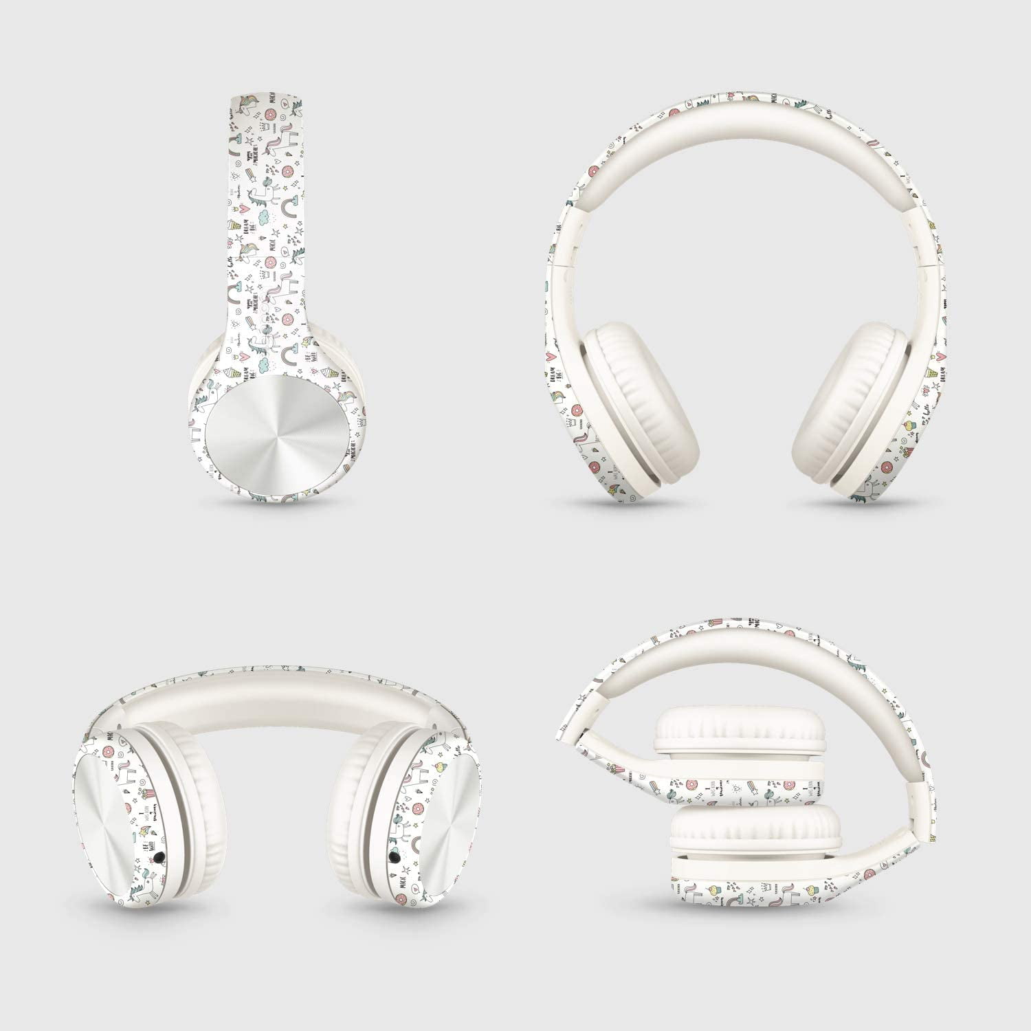 LilGadgets Connect+ Pro Wired Kids Headphones - Designed with Kids' Comfort in Mind, Child-Friendly Foldable Over-Ear Headset with In-line Microphone, Perfect for Toddlers in School, Magical Unicorn