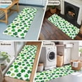 thumbnail image 6 of St Patricks Day 2'x6' Runner Rug, Green Shamrock Spring Watercolor Lucky Leaf Washable Non-Slip Area Rugs for Hallway Kitchen Floor Bedroom Entryway, Laundry Carpet Decoration Indoor Mat, 6 of 9