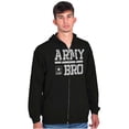 thumbnail image 4 of US Army Bro Military Star Logo Zip Hoodie Sweatshirt Men Brisco Brands S, 4 of 6