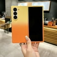 thumbnail image 2 of Luxury Gradient Color Soft Silicone Matte Phone Case for Samsung Galaxy Z Fold 6 Cases, Ultra Slim Bicolor TPU Skin-Friendly Anti-Scratch Phone Cover for Samsung Galaxy Z Fold 6 - Black+Orange, 2 of 8