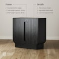 thumbnail image 3 of Nathan James Joey Mid Century Modern Storage Cabinet, Arched Accent Cabinet with Rounded Bottom Edges and Integrated Door Pull Cutouts, Black Oak, 3 of 6