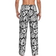 thumbnail image 3 of Goofa Tropical Leaves Printed Soft Pajama Pants for Men, Wide Leg Comfy Casual Lounge Yoga Pants-Large, 3 of 9