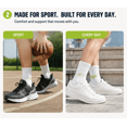 thumbnail image 4 of Dress Socks for Men & Women 6 Pairs, Thin Crew Socks, Business Casual, Soft Comfortable Everyday, Size 7-8.5, 4 of 5