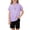 Purple 3, variant on hotojiny Unisex Girls Boys Cotton Linen Shirt V Neck Button up Beach Shirts Casual Teen Kids Tees Tops with Side Slit 4-14 Years
