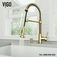 thumbnail image 2 of Vigo Vg02001k2 Edison 1.8 GPM 19" H Single Handle Single Hole Pre-Rinse Pull Down Kitchen, 2 of 9