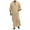 Khaki, variant on TBWNWG Men's Casual Long Sleeve V-Neck Shirt Robe Top Fashionable Loose Fit Comfortable Wear,Size 3XL