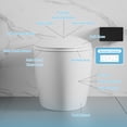 thumbnail image 3 of Smart Toilet, Intelligent Bidet, Auto Open/Close Lid, Heated Seat, LED Display, Warm Air Dryer, Modern Design, Perfect for Luxurious Bathrooms, 3 of 8