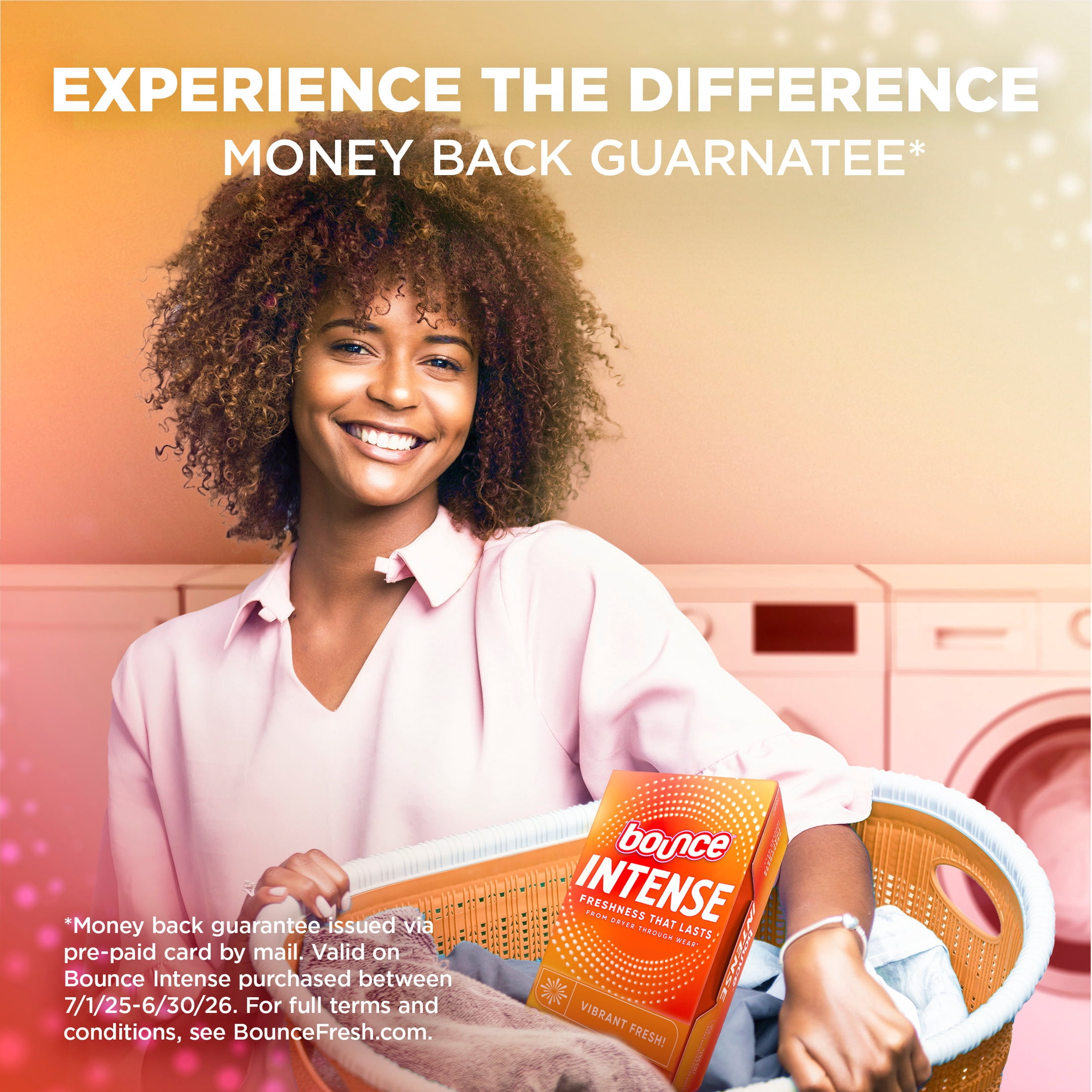 Bounce Dryer Sheets, Intense Scent Boosting, Vibrant Bloom Scent, 60 Count