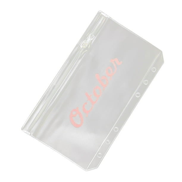 Xihbxyly Carpeta de Almacenamiento, Diseño de Bolsa Transparente con Cremallera, Material de Pvc Resistente Al Agua, Práctico Organizador de Documentos, Uso En Oficina, Escuela y Hogar, 6 X 4 Pulgada