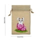 thumbnail image 2 of Bolsas de Pascua, bolsas de arpillera con cordón y diseño de conejito, bolsas de regalo, dulces marrones, recuerdos de fiesta, suministros para manualidades para cumpleaños, bodas y fiestas., 2 of 6