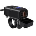 thumbnail image 5 of Cargador USB para motocicleta (USB Quick 3.0 y adaptador tipo C PD SAE a USB, CC 12 V-24 V) Azul, 5 of 5