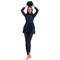 thumbnail image 2 of Long Sleeve Swimsuit for Women Rash Guard Tankini Top with Swim Cap and Matching Bottoms Full Coverage Sun Protection Swimwear for Beach, 2 of 9