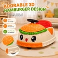 thumbnail image 6 of Conchico 12V Ride on Bumper Cars for Kids with Remote Control, Hamburger Design Ride on Toys with 360° Rotation, Anti-Rollover, Bluetooth, Yellow, 6 of 10