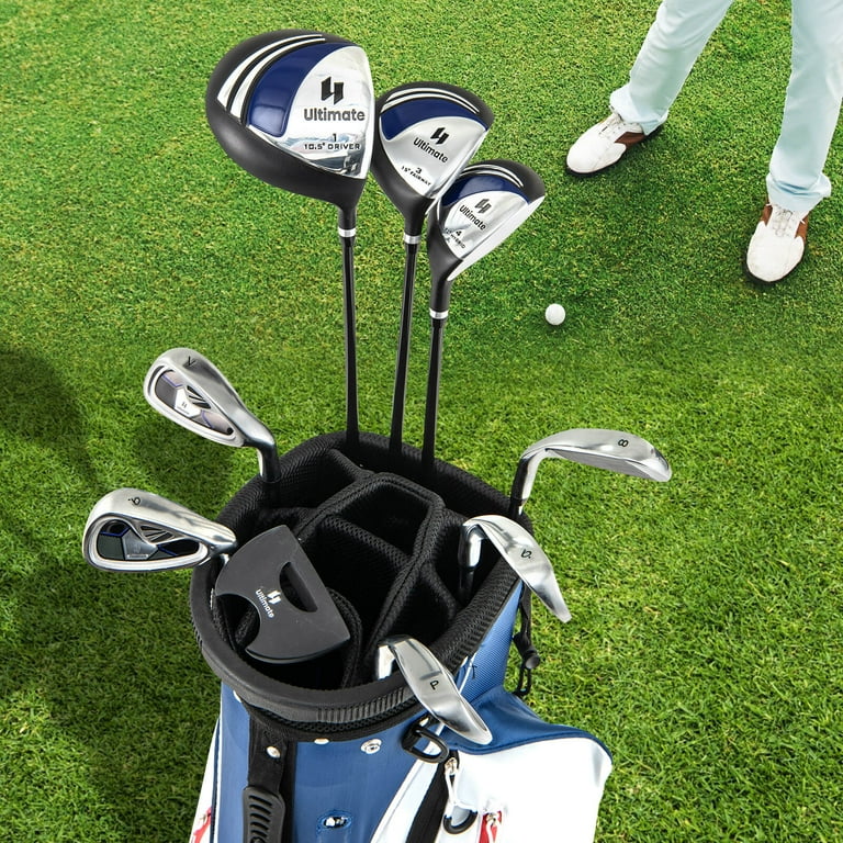 Beginner's Men's Complete Golf Clubs Package Set, 10-Piece