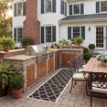 thumbnail image 4 of Safavieh Courtyard Alyssa Geometric Indoor/Outdoor Runner Rug, Black/Beige, 2'3" x 6'7", 4 of 11