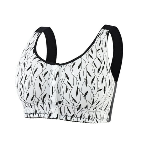 Blphud Plus Size Bra Woman Sports Bar Trendy Lingerie for Women Sports Bras for Women Women s Front Side Buckle Lace Edge without Steel Ring Movement Seamless Adjustment Bra Black 36