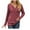Wine, variant on WREESH Sweaters for Women Long Sleeve V Neck Shirts Loose Casual Tunic Tops Fall Winter Lightweight Solid Color Warm Blouses Khaki