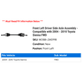 thumbnail image 2 of Front Left Driver Side Axle Assembly - Compatible with 2004 - 2010 Toyota Sienna FWD 2005 2006 2007 2008 2009, 2 of 2