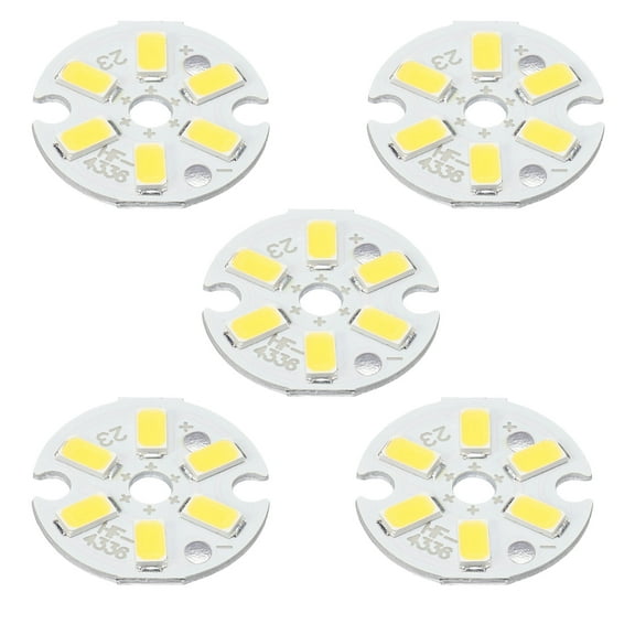 Uxcell 3W 120lm 4000-4500K 23mm 9-11VDC COB LED Light Chip Beads Energy Saving Bulb Natural White 10 Pack