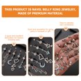 thumbnail image 3 of MasteelfCA 5pcs Dangle Belly Button Rings Long Dangle Navel Ring Belly Button Piercing Rings, 3 of 8