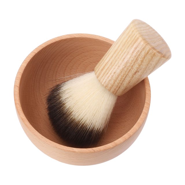 Shaving Brush Bowl Kit, Comfortable Grip Easy Cleaning Men Shaving Brush Set Multipurpose for Salon for Travel