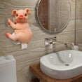 thumbnail image 4 of Forma Creativa Desprendible Del Cerdo Del Estante de La Toalla de Papel Del Rollo para El Hogar Del Dormitorio Del Hotel, 4 of 9