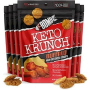FBOMB Cheese Crisps 6 Pack: Crunchy, Oven Baked Keto & Low Carb Snack | 100% Natural, Premium Artisan Cheese, High Protein, Gluten Free Keto Snack | Buffalo 6 Pack