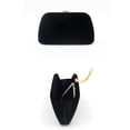 thumbnail image 6 of Velvet Evening Handbag Chain Clutch Bag Leaf Buckle Dinner Party Prom Purse, 6 of 8