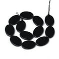 thumbnail image 2 of 1strand Black Stone Beads Strands Flat Oval 33x23x5mm Hole: 1.5mm 12pcs/strand 15.7 inch, 2 of 2