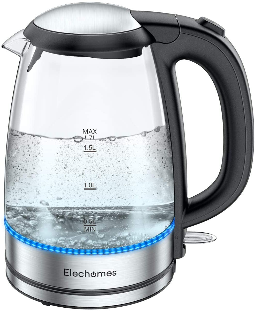 Bmatwk 1.7L Electric Kettle, Cordless Portable Glass Tea Kettle(BPA