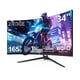 thumbnail image 1 of Z-Edge UG34 34 Ultrawide 2K Curved Gaming Monitor with 165Hz Refresh Rate, 21:9 Aspect Ratio, 1ms MPRT, 3440x1440 Resolution, 1500R Curvature, VA Panel, 178 Viewing Angles, AMD Freesync, 1 of 5