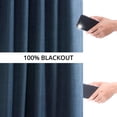 thumbnail image 2 of Exclusive Fabrics  Performance Linen Hotel Blackout Curtain (1 Panel) 50 X 84 - Dark Blue, 2 of 5