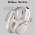 thumbnail image 6 of Monster Wireless Headphones, Noise Cancelling Headphones with Bluetooth 5.4, Foldable Lightweight Over Ear Headphone, Clear Talk, 70H Playtime, Dual Device Pairing, Comfort Fit, White, 6 of 7